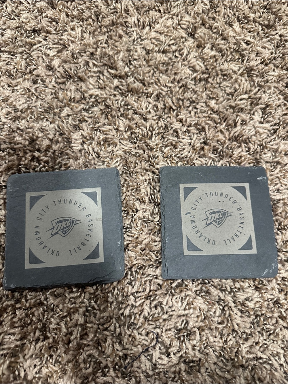 Oklahoma City Thunder Slate Coaster with Team Logo
